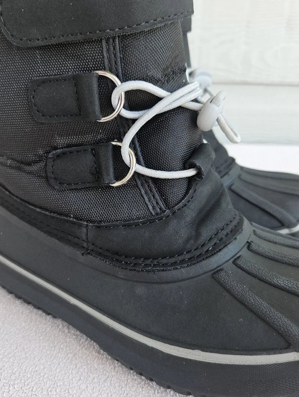 London Fog Oxford Snow Winter Boot Toddler SZ 13 Black Waterproof Hook & Loop